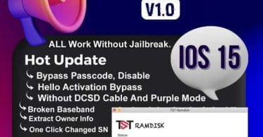 TST Ramdisk iOS 15.5 Hello Screen iPhone 6S to X