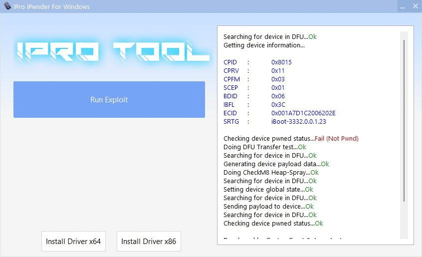 Ipro ipwnder (pwndfu) windows tool 2 Ipro ipwnder (pwndfu) windows tool