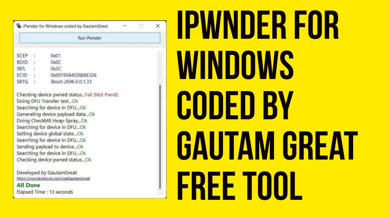 Ipwnder for windows coded by gautam great free tool