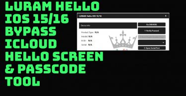 Luram hello ios 15/16 bypass icloud hello screen & passcode free download