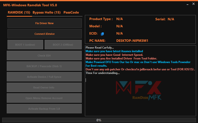 Mfk tool v5. 0 windows ramdisk tool free download