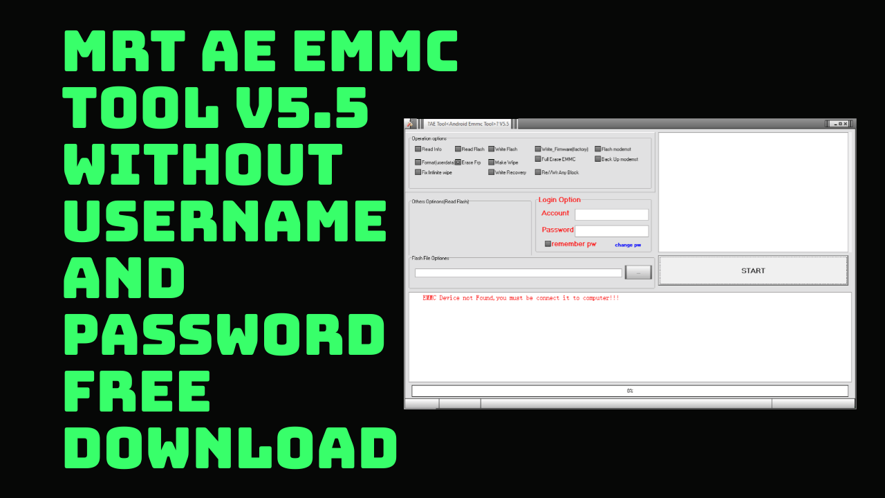 Mrt ae emmc tool v5. 5 without username and password free download