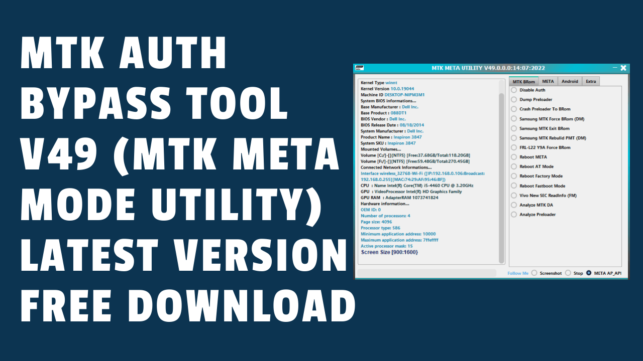 Mtk Auth Bypass Tool V49 Latest Version Free Download
