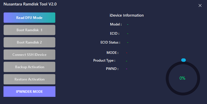 Nusantara ramdisk tool v2. 0 passcode/ hello screen icloud bypass tool Nusantara ramdisk tool v2. 0 for windows computer free download
