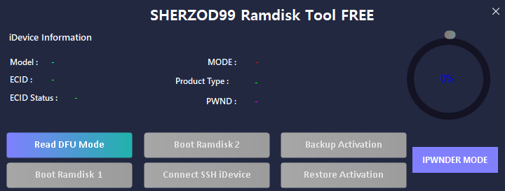 Sherzod99 ramdisk tool passcode/ hello screen icloud bypass tool