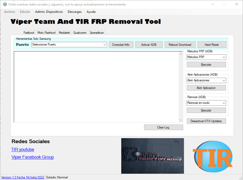 Viper Team TIR FRP Removal Tool Qualcomm And SPD Flashing Tool Free Download