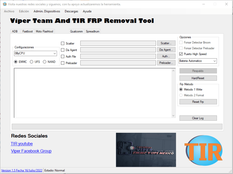 Viper Team TIR FRP Removal Tool Qualcomm And SPD Flashing Tool