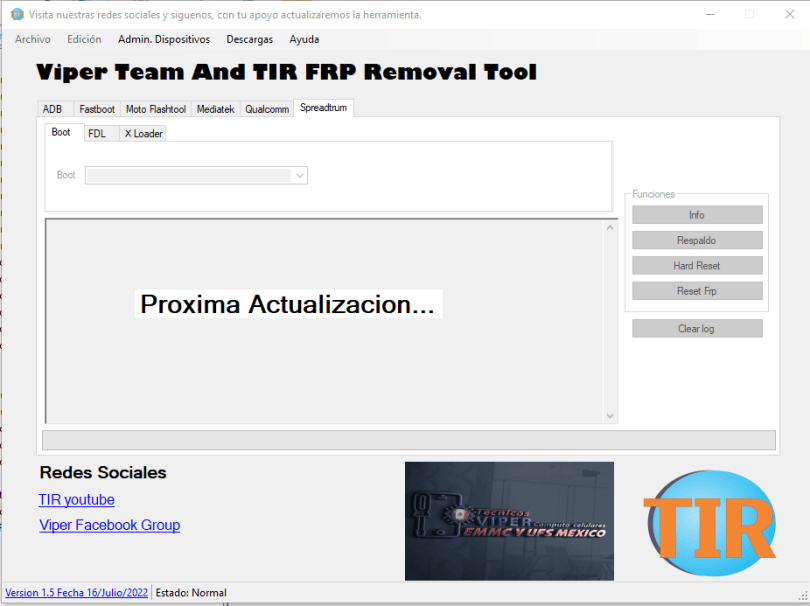 Viper Team TIR FRP Removal Tool Qualcomm And SPD Flashing Tool