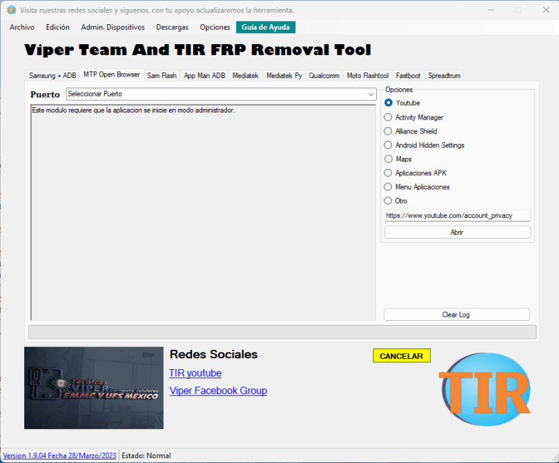 Viper Team TIR FRP Removal Tool
