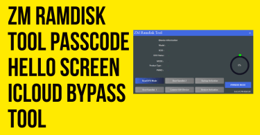 ZM RamDisk Tool Passcode/ Hello Screen ICloud Bypass Tool Free Download
