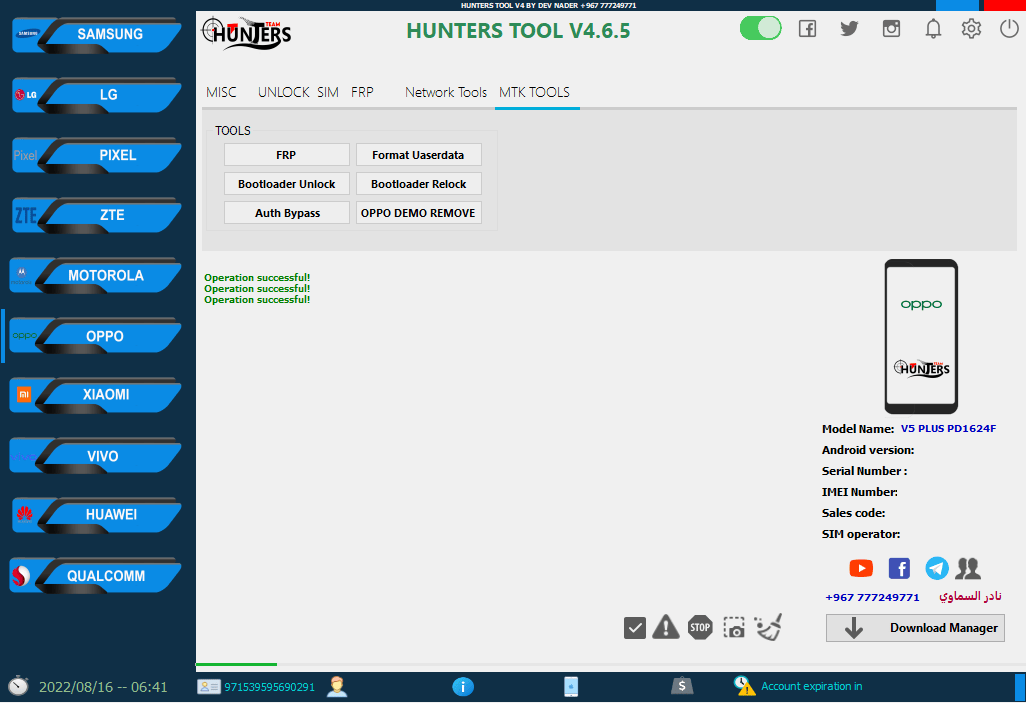 Free hunter tool v4. 6. 5 qualcomm frp unlock sim fix imei free download Hunter tool v4. 6. 5