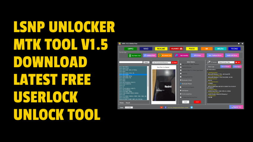 Lsnp Unlocker MTK Tool V1.5 Latest Free UserLock Unlock Tool Download