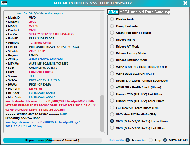 MTK META Utility V55 MTK AUTH Bypass Tool