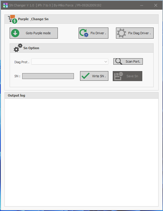 Sn changer v1. 0 by miko-force team (iphone 7 to x supported) change serial numbers in purple mode