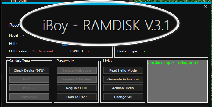 iBoy Ramdisk Tool V3.1