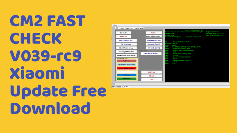CM2 FAST CHECK V039-rc9 Xiaomi Update Free Download