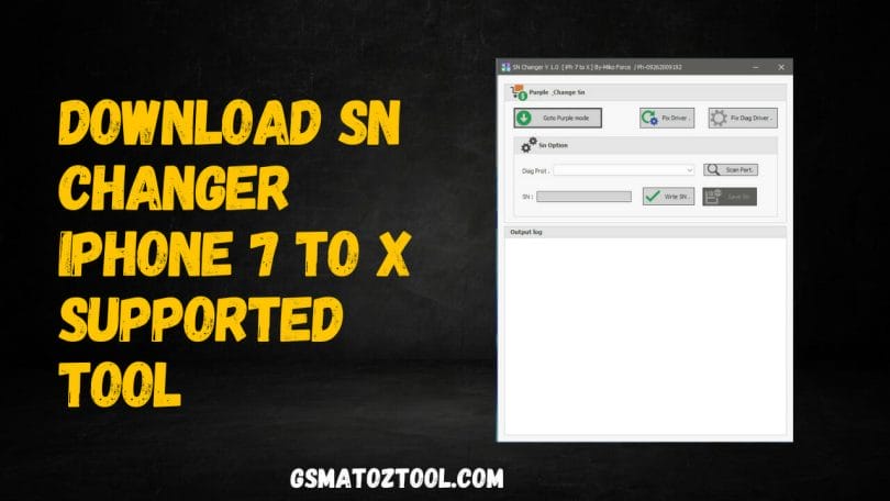 Download SN Changer iPhone 7 to X Supported Tool