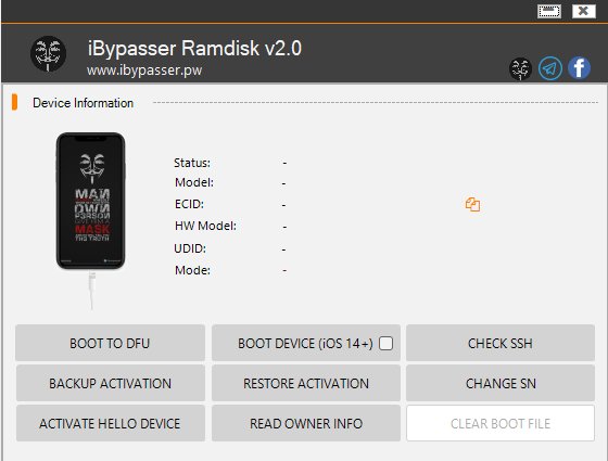 Download ibypasser ramdisk tool v2. 0