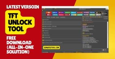 Tft unlock tool latest version interface showing frp bypass icloud unlock and mobile repair