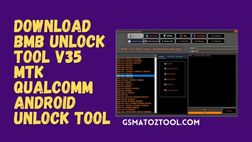 Download BMB Unlock Tool V35 MTK Qualcomm Android Unlock Tool