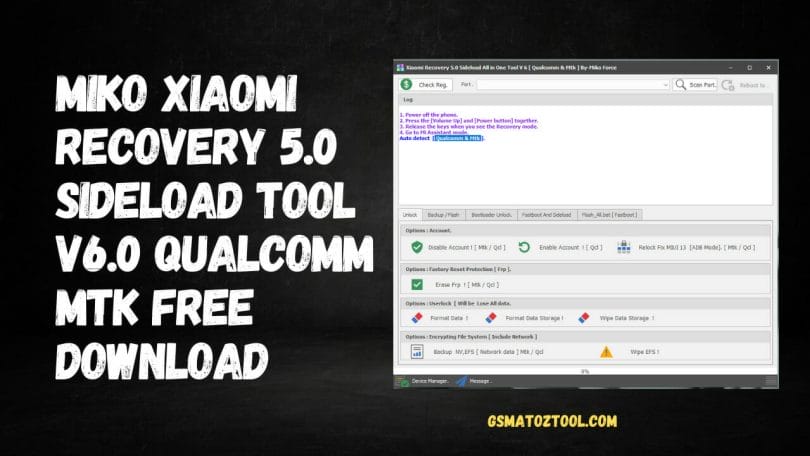 Miko Xiaomi Recovery 5.0 Sideload Tool V6.0 Qualcomm Mtk Free Download