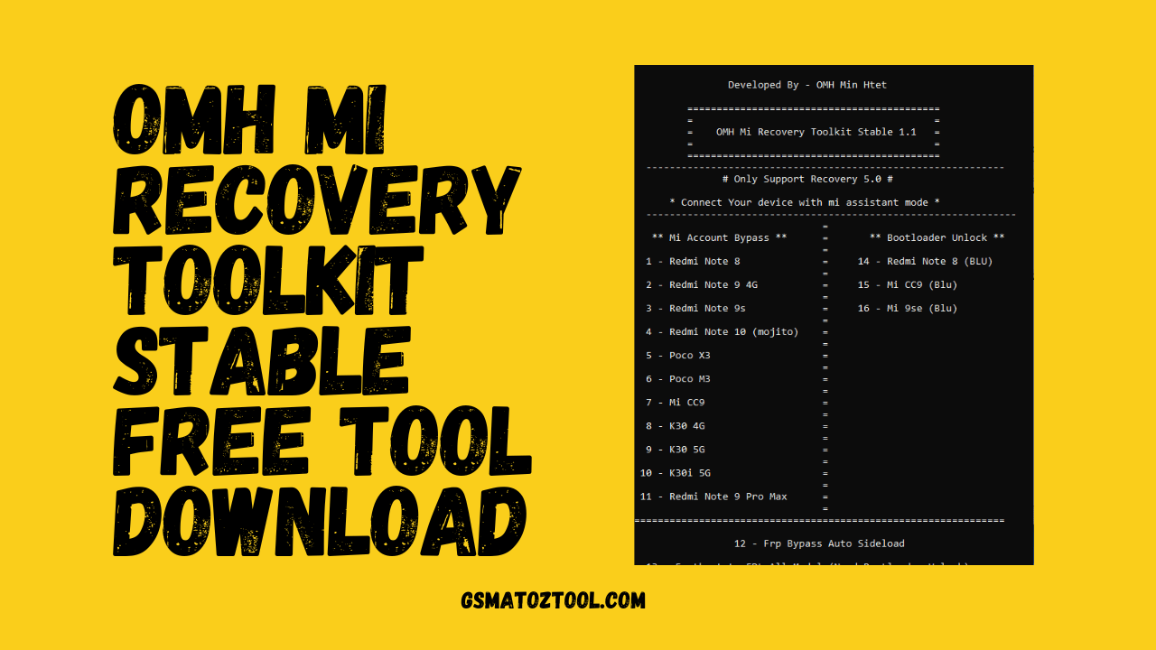 Omh mi recovery toolkit stable free tool download