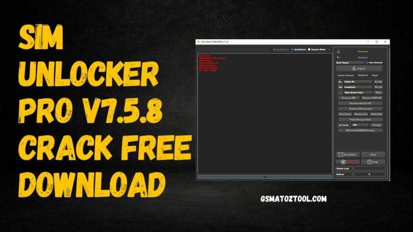 SIM Unlocker Pro V7.5.8 Crack Free Download