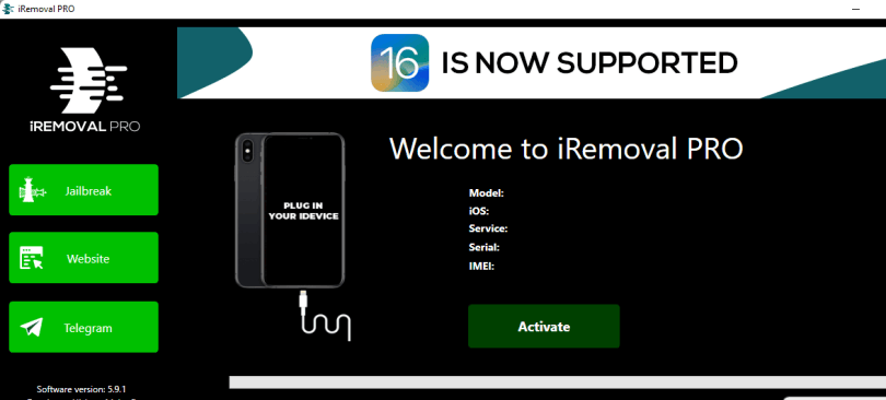 Download iRemoval PRO v5.9.1 & iRa1n v2.0 iOS 16 Full Supported Tool