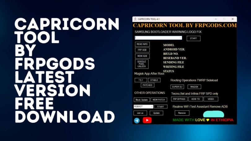 Capricorn Tool 4.1 By FRPGODS Latest Update Free Tool Download