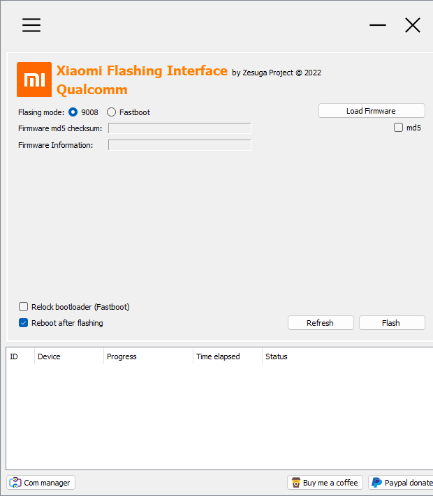 Download Xiaomi Flashing Interface Qualcomm Tool