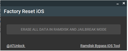 Factory reset ios in ramdisk and jailbreak tool free download
