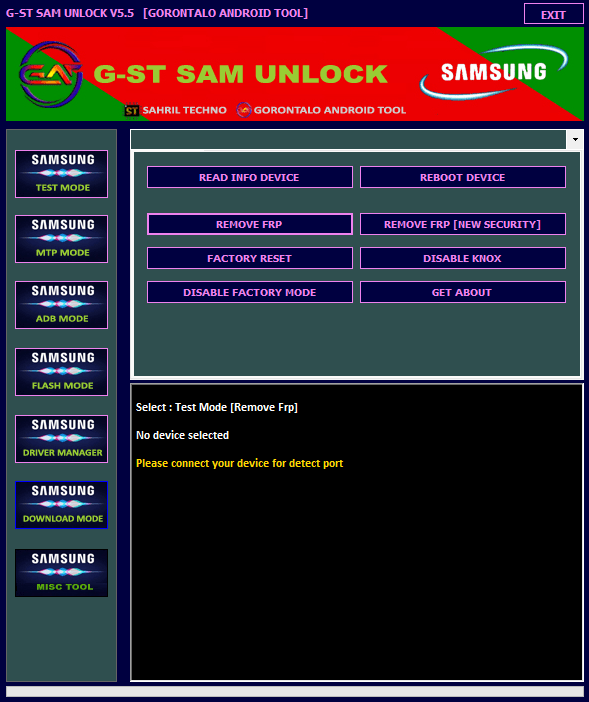 G-st samunlock v5. 5 samsung frp tool