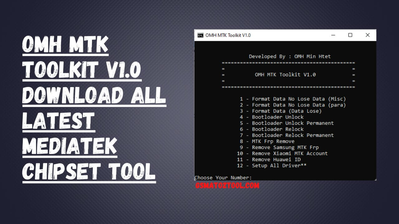 Omh mtk toolkit v1. 0 all latest mediatek chipset tool download