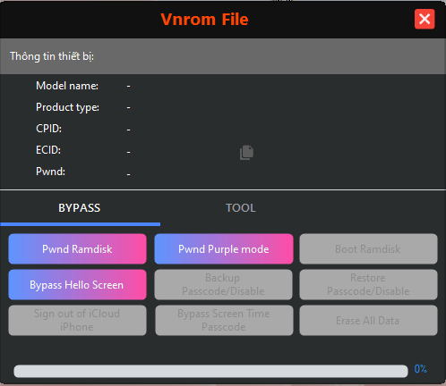 Download VNROM FILE RAMDISK Tool