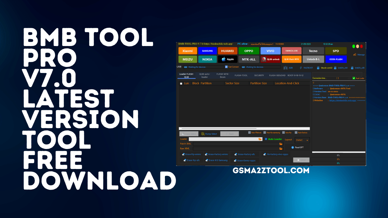 Bmb tool pro v7. 0 qualcomm & mediatek factory reset / frp one click tool