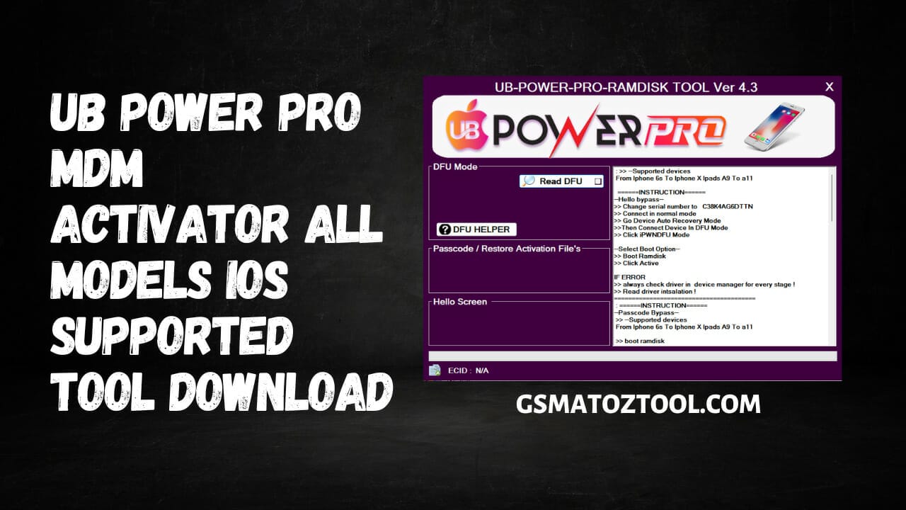 Ub power pro mdm activator all models ios supported tool download