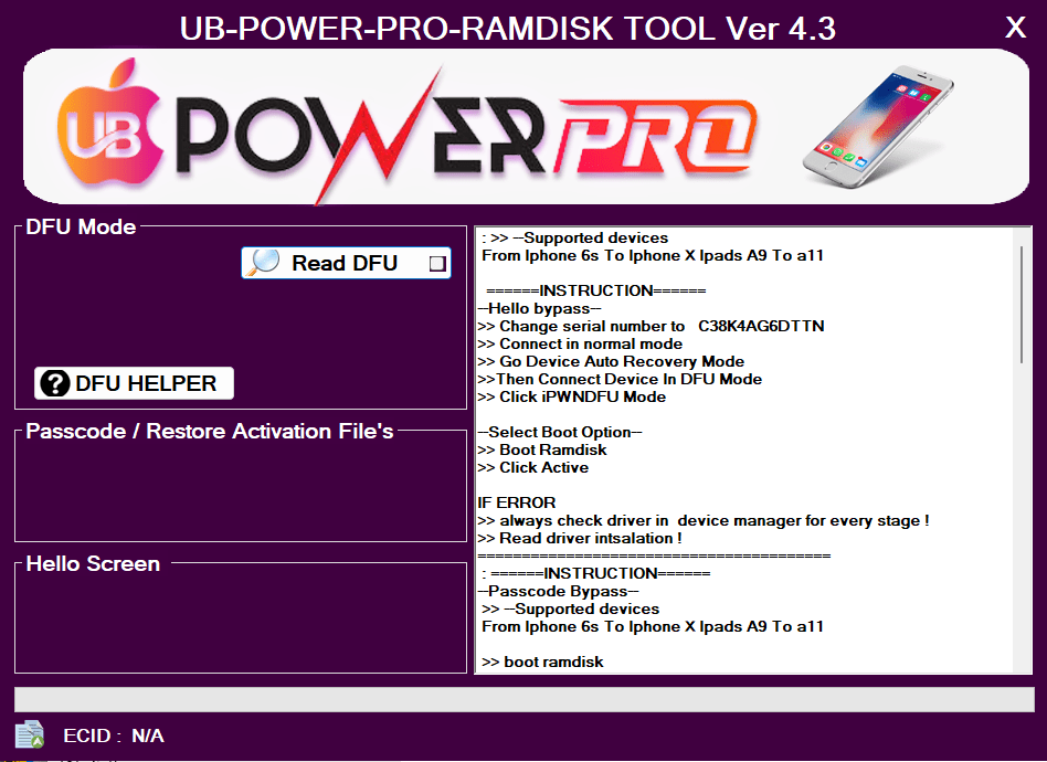 Ub power pro mdm activator all models ios supported tool