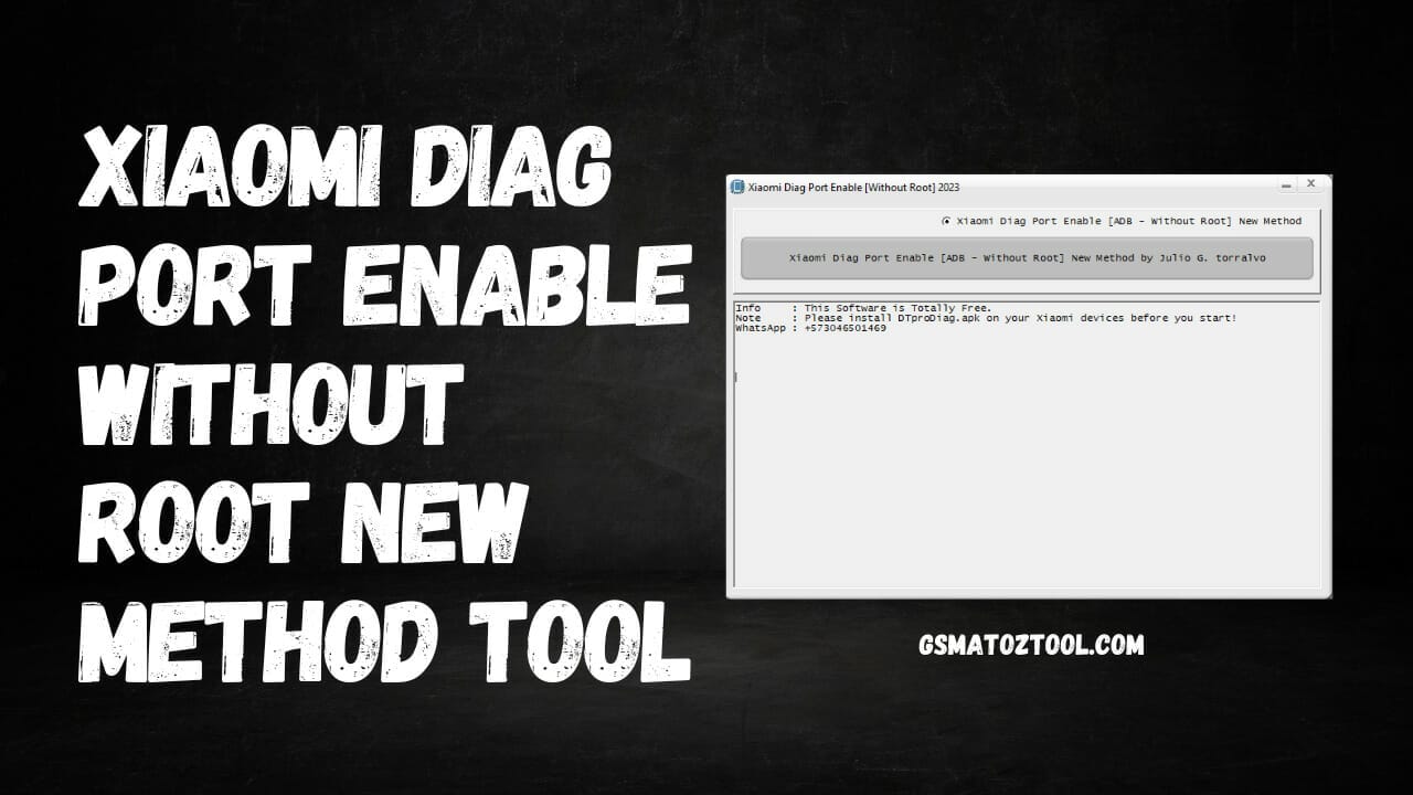 Xiaomi diag port enable without root new method tool