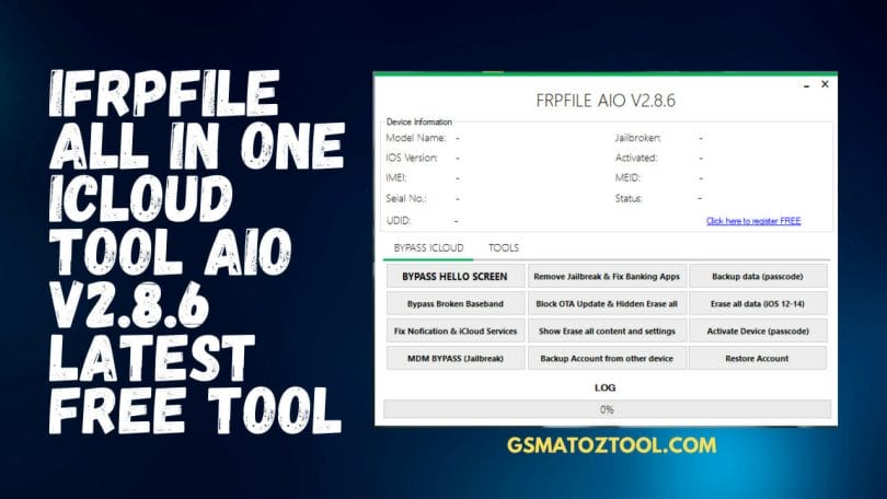 iFrpfile All In One iCloud Tool AIO v2.8.6 Latest Free Tool
