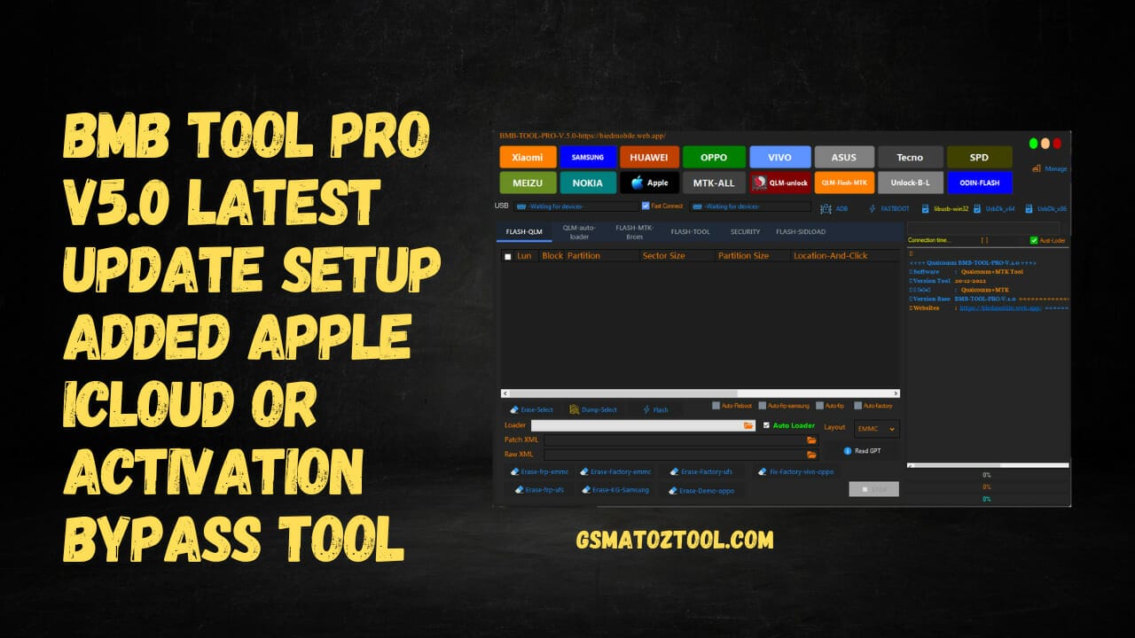 Bmb tool pro v5. 0 icloud bypass qualcomm mtk tool free download