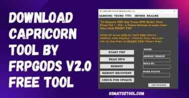 Download capricorn tool by frpgods v2. 0 free tool