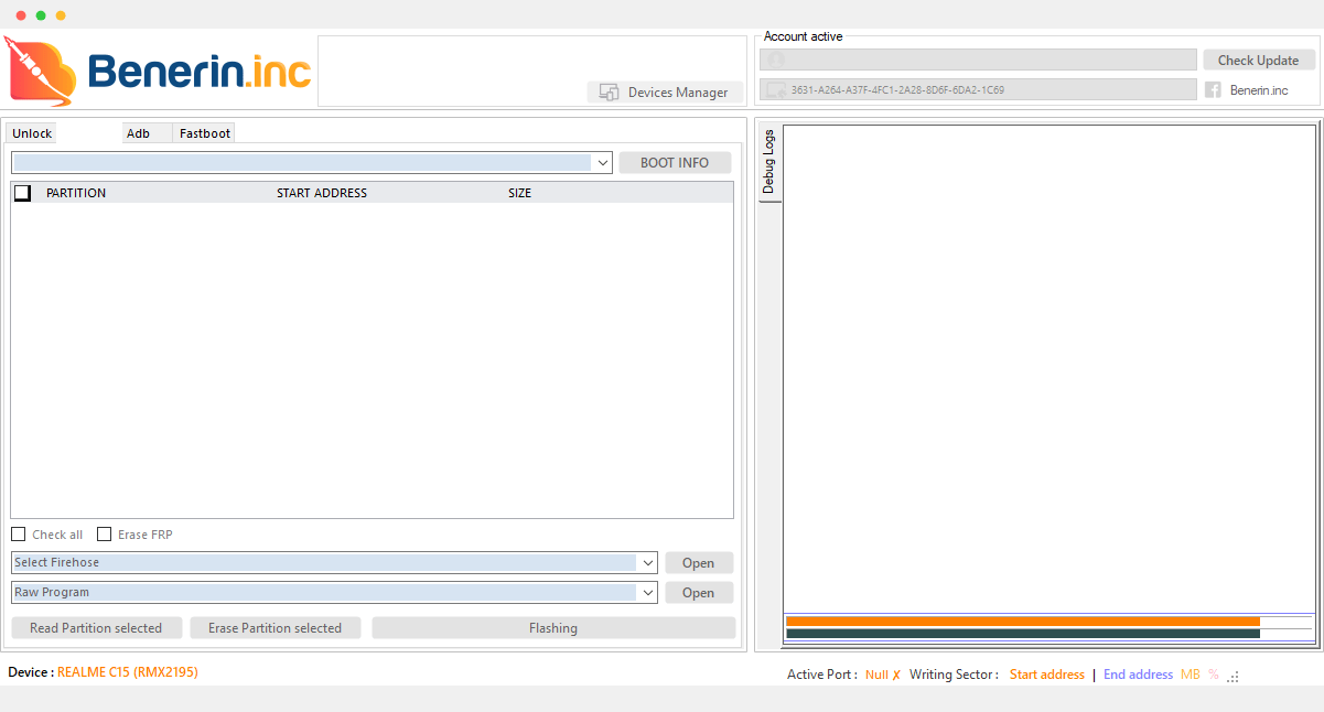 Benerin. Inc v3. 0. 0 flashing adb fastboot unlock tool