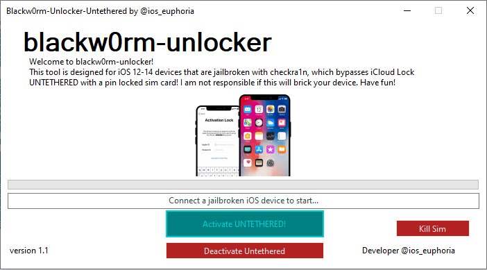 Blackw0rm Unlocker iCloud Bypasser Free Tool
