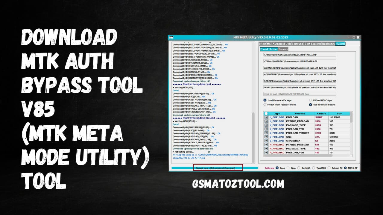 Download mtk auth bypass tool v85 (mtk meta mode utility) tool