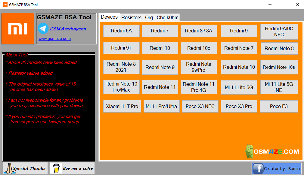 Gsmaze rsa tool