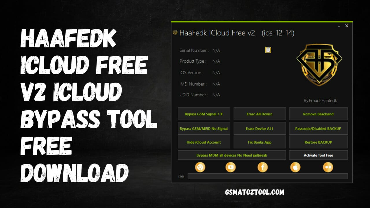 Haafedk icloud free v2 latest bypass tool free download