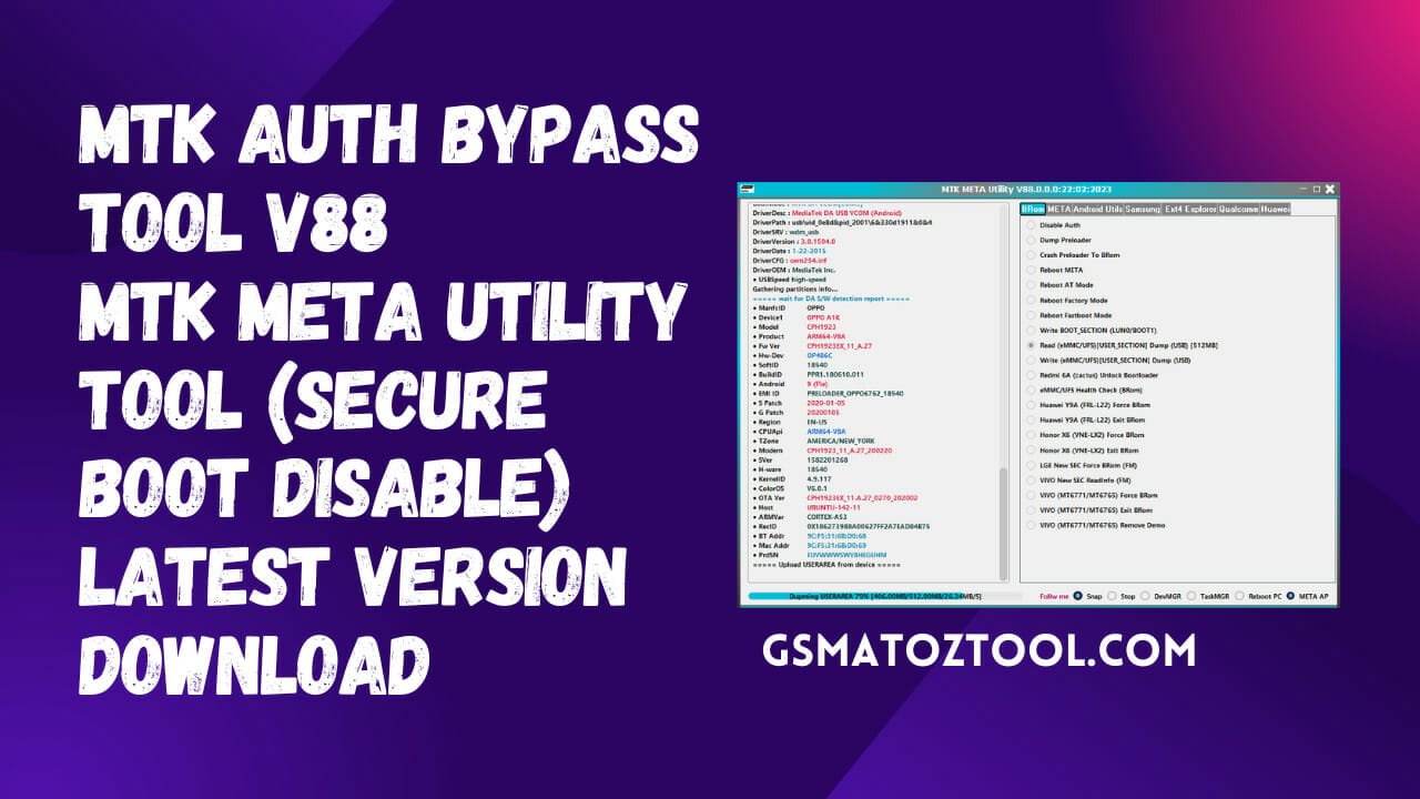 Download mtk meta utility tool (secure boot disable) latest version tool