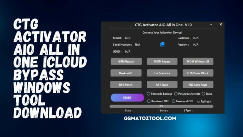 CTG Activator AIO All In One ICloud Bypass Windows Tool Download