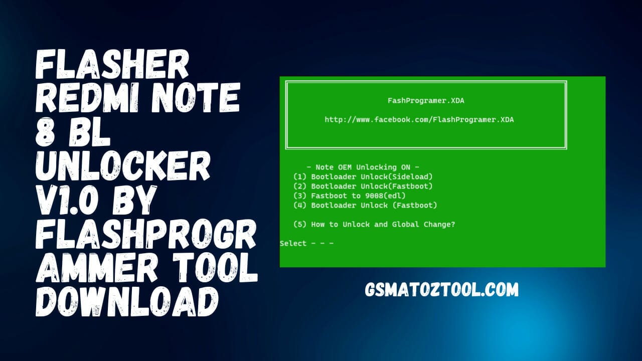 Flasher redmi note 8 bl unlocker by flashprogrammer tool