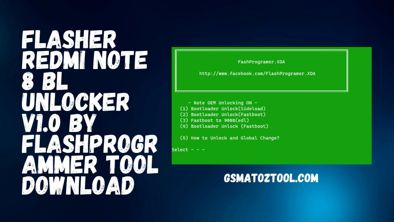 Flasher redmi note 8 bl unlocker by flashprogrammer tool Flasher redmi note 8 bl unlocker by flashprogrammer tool